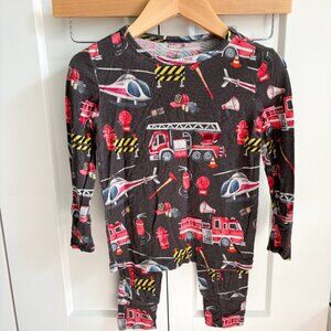 Posh Peanut Firefighter Truck Pajamas 2 piece Size 3T-4T